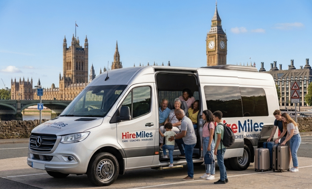 12 Seaater Minibus Hire in the UK For Family Trip